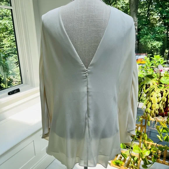 Halston retro white blouse - Picture 4 of 5